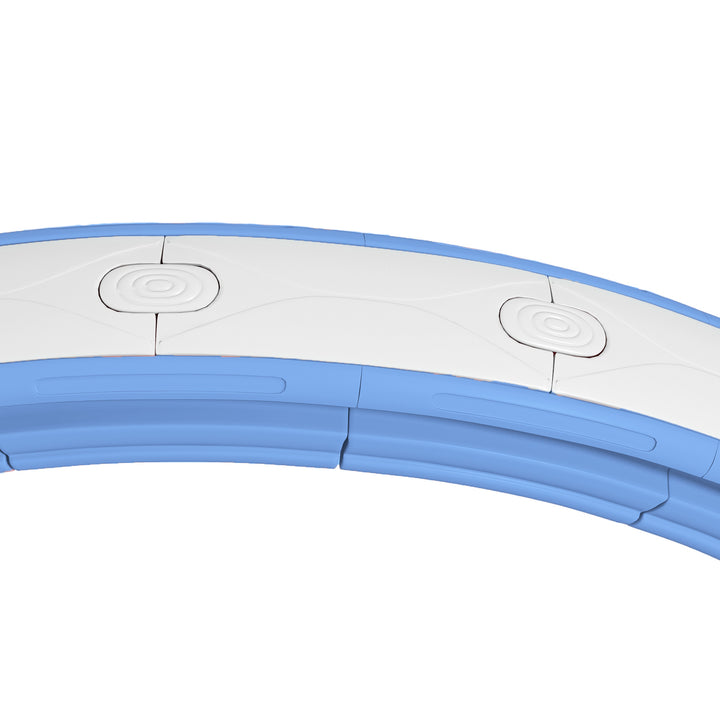 Smart hula hoop voksen med vægtboldtæller 16 knuder (76-113cm) lyseblå