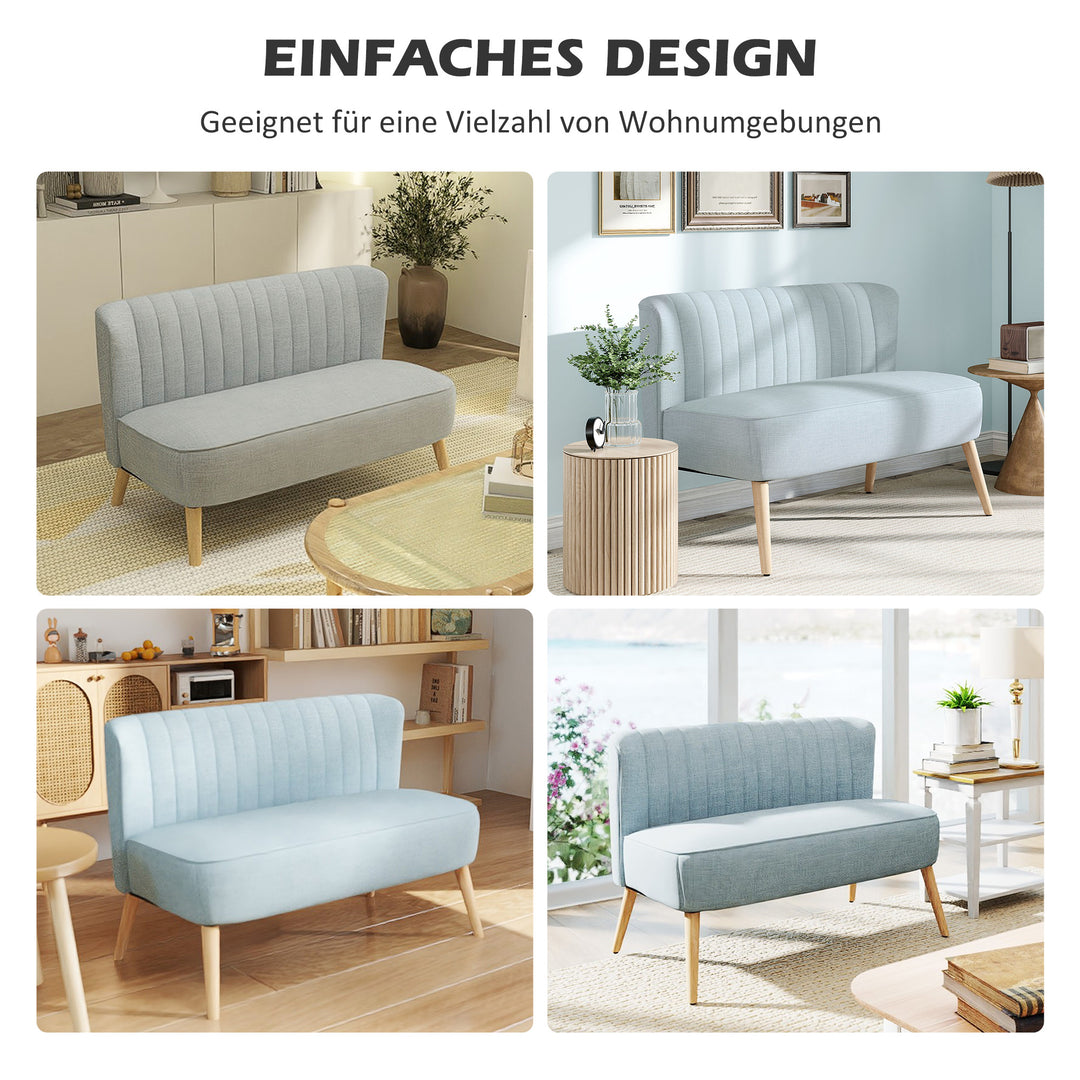 2-personers sofa, blød polstring, letplejeligt betræk, op til 150 kg, 117 x 56,5 x 77 cm, lysegrøn