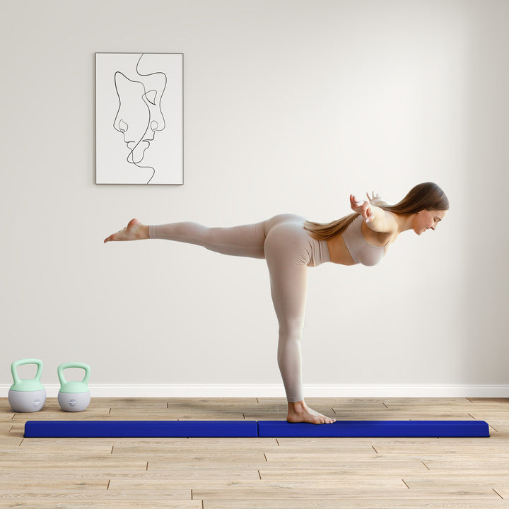 236 cm foldbar balancebom til unge 80 kg blå