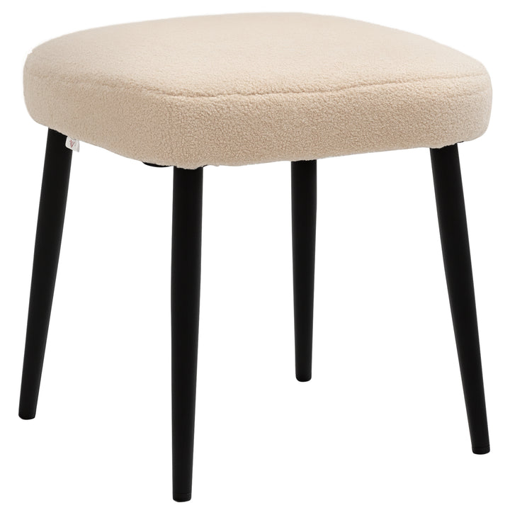 Skammel, siddeskammel, bamse, fodskammel, beige