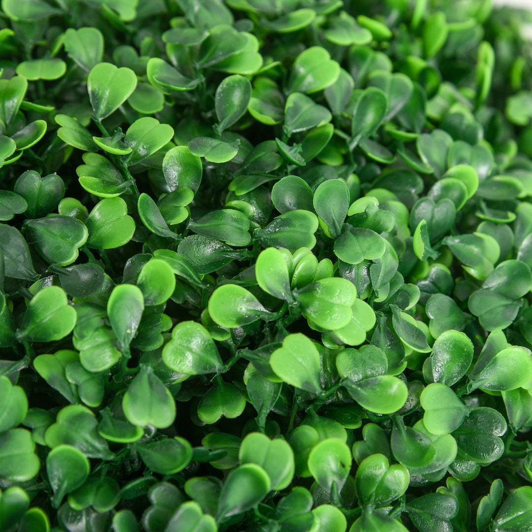 Sæt med 2 buksbomkugler, kunstige planter, stueplante med uv-beskyttelse, dekorativ plante, til indendørs, udendørs, grøn