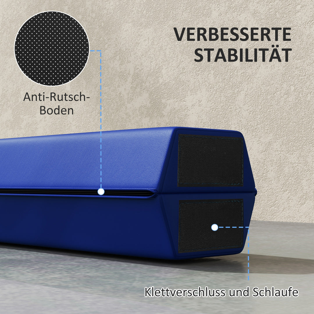 Balancebom 2,4 m, foldbar, skridsikker bund, til 3+ år, op til 80 kg, blå