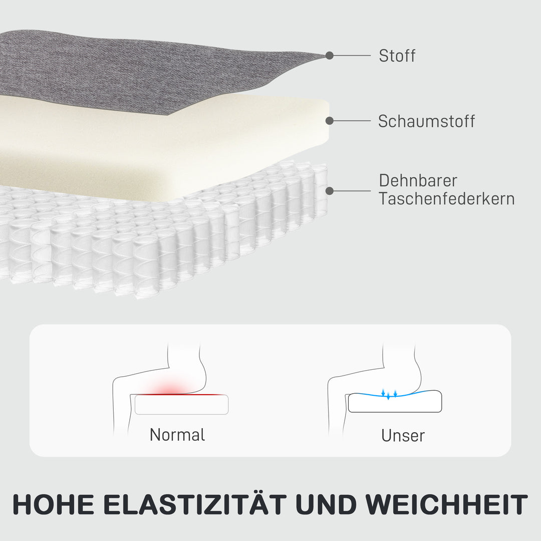 Justerbar lænestol med fodstøtte, moderne polstret stol, mørkegrå