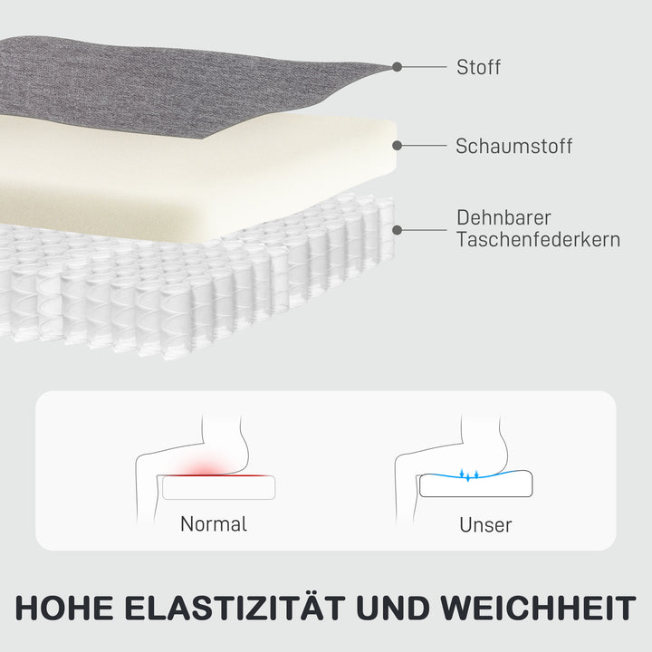 Justerbar lænestol med fodstøtte, moderne polstret stol, mørkegrå