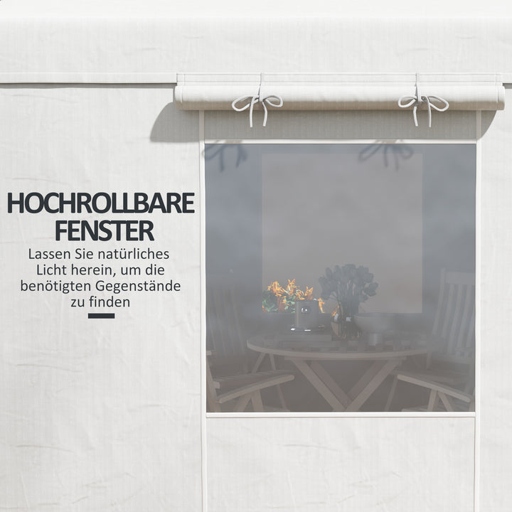 Pavillon udskiftningsbaldakin udskiftningsbaldakin vejrbestandig 360 x 300 x 270 cm hvid