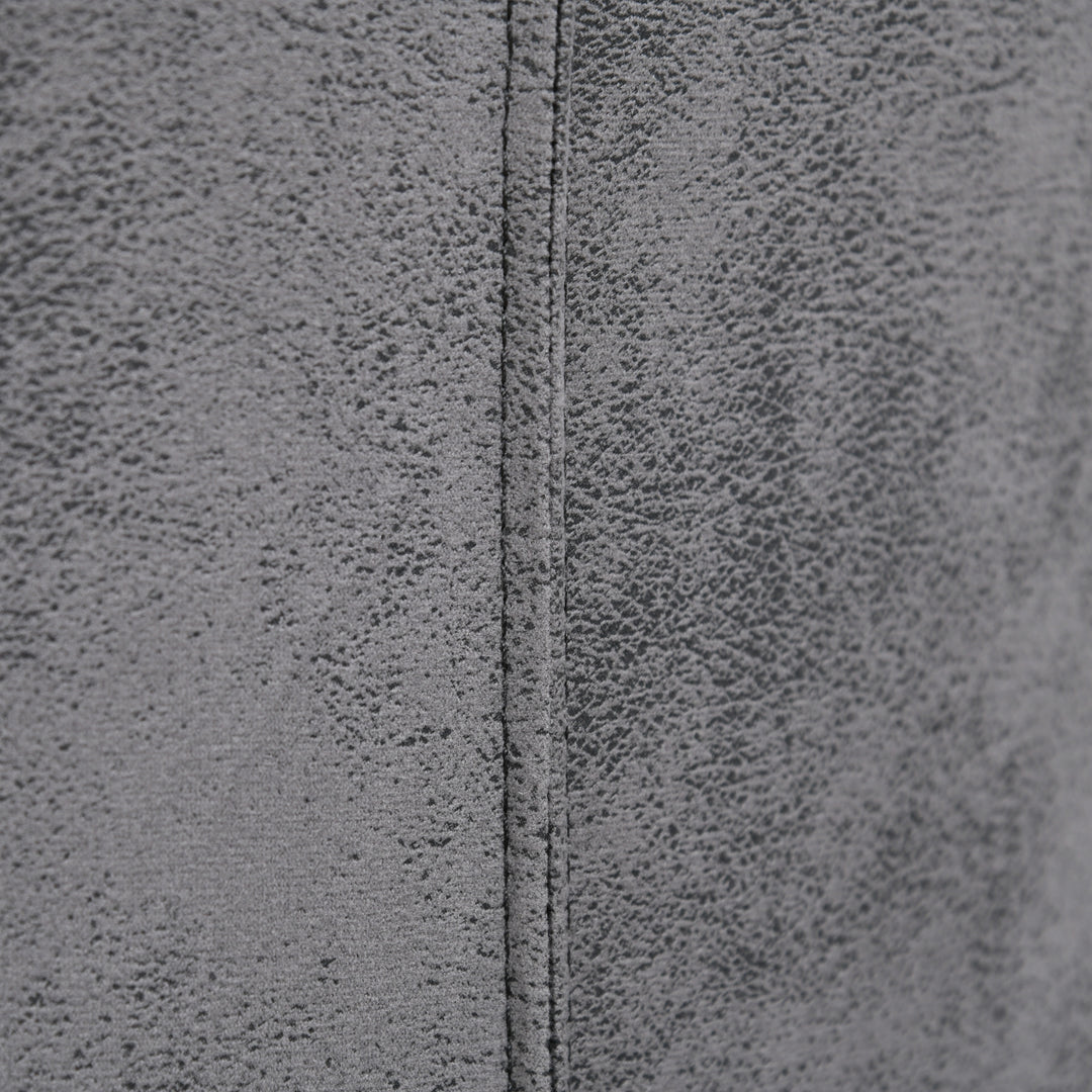 Sæt med 4 fritbærende spisestuestole, 4-delte køkkenstole, mikrofiber, 45 x 61 x 98 cm, grå