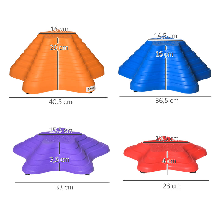 Balance stones, trappesten, 11 stykker, stabelbare, skridsikre, robuste, til indendørs og udendørs brug, belastningsevne op til 80 kg