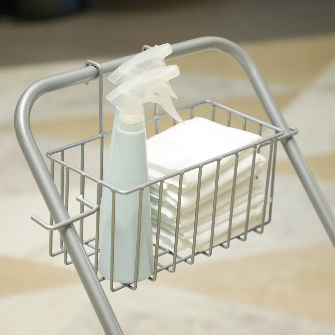 Rengøringsvogn, moppevogn, 25 l kapacitet, 4 hjul, plastik, gul