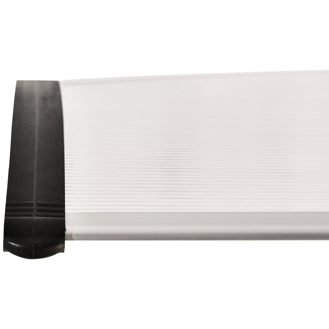 Baldakin til hoveddør 75 x 100 cm nedhængt baldakin tagdækning polycarbonat hvid