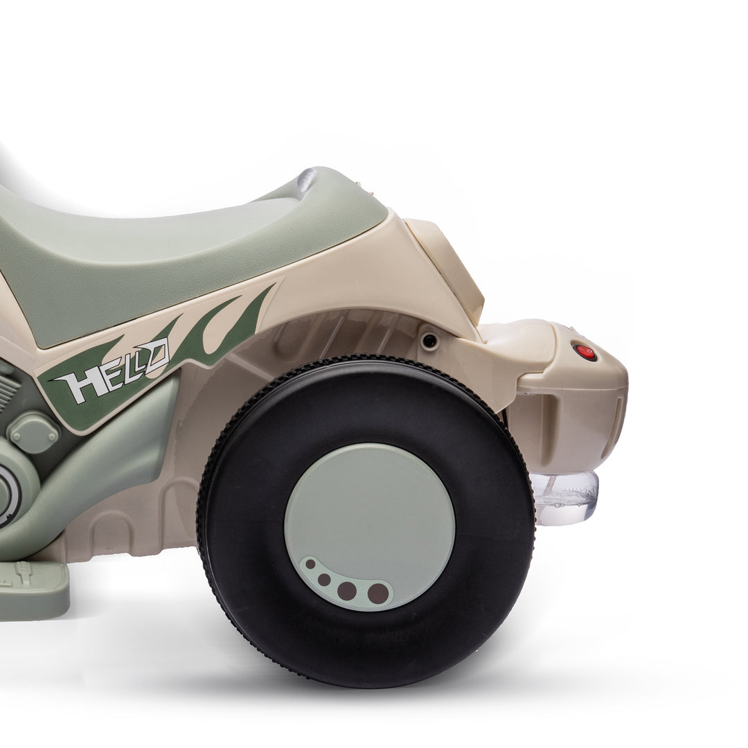 El-motorcykel til børn, 6v børnemotorcykel med musik, blæser 2,5-3 km/t, til 2-5 år gamle børn