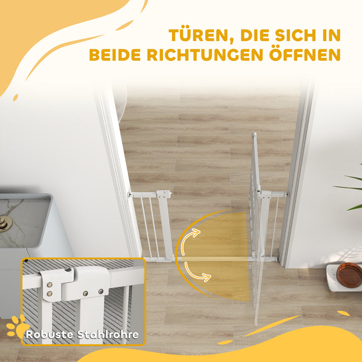 Hundesikkerhedsgitter, 76-104 cm spærregitter uden boring, trappegitter