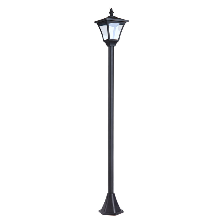 Solcellehavelanterne LED 30 lumen solcellelampe jordspyd 120 cm sort