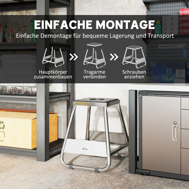 Motorcykelstativ, universal motorcykelbeslag, belastningskapacitet op til 500 kg, motorcykelstativ, stål, grå