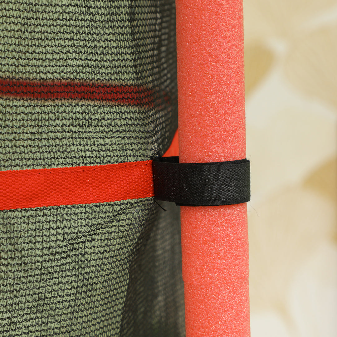 Børnetrampolin, 163 cm diameter, med sikkerhedsnet, til indendørs og udendørs brug, lasteevne op til 50 kg, stål, plastik, rød