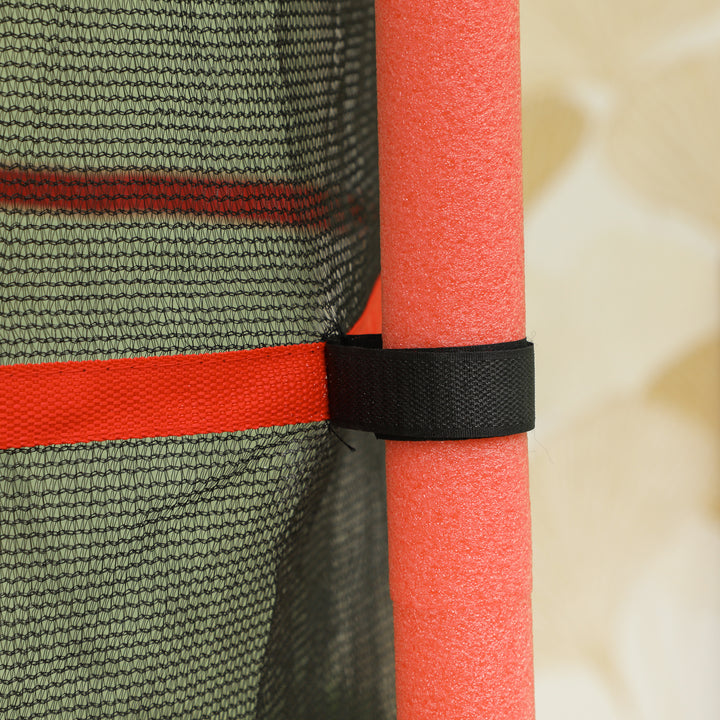 Børnetrampolin, 163 cm diameter, med sikkerhedsnet, til indendørs og udendørs brug, lasteevne op til 50 kg, stål, plastik, rød