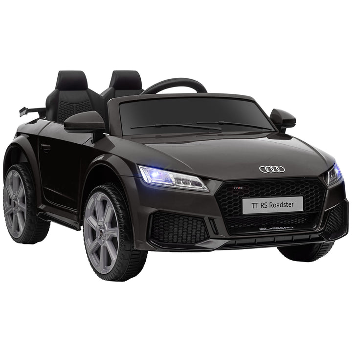 Audi børne-elbil, med 2.4G fjernbetjening, musik, horn, LED, USB, til børn 3-5 år, sort
