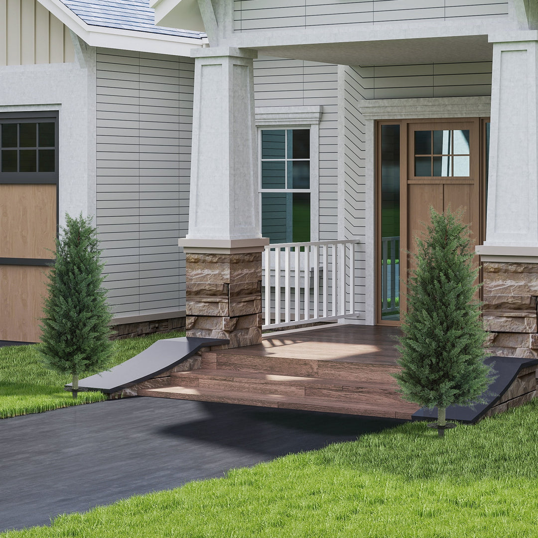 Sæt med 2 kunstige planter, kunstige cypresser med 831 blade hver, alsidige, grønne