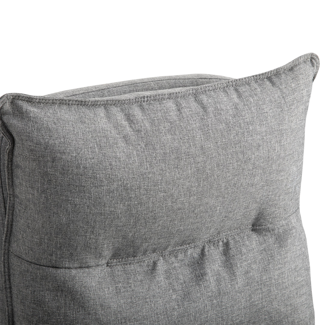 Massagekontorstol, skrivebordsstol med massagefunktion, højdejusterbar, ergonomisk drejestol, nylon, grå