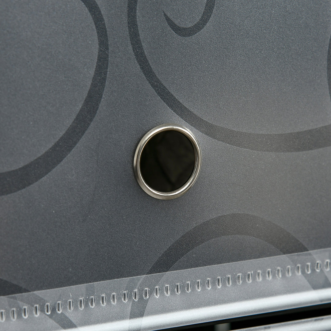 Skoreol, 12 opbevaringskasser til 24 par sko, plast, sort+hvid