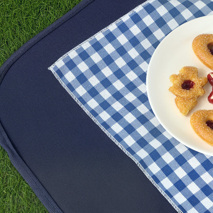 Picnickurv lavet af piletræ, til 4 personer med isoleret kølerum og bestiksæt