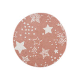 Børnetæppe Stars Anime 9387 Pink 120x120 cm Rund