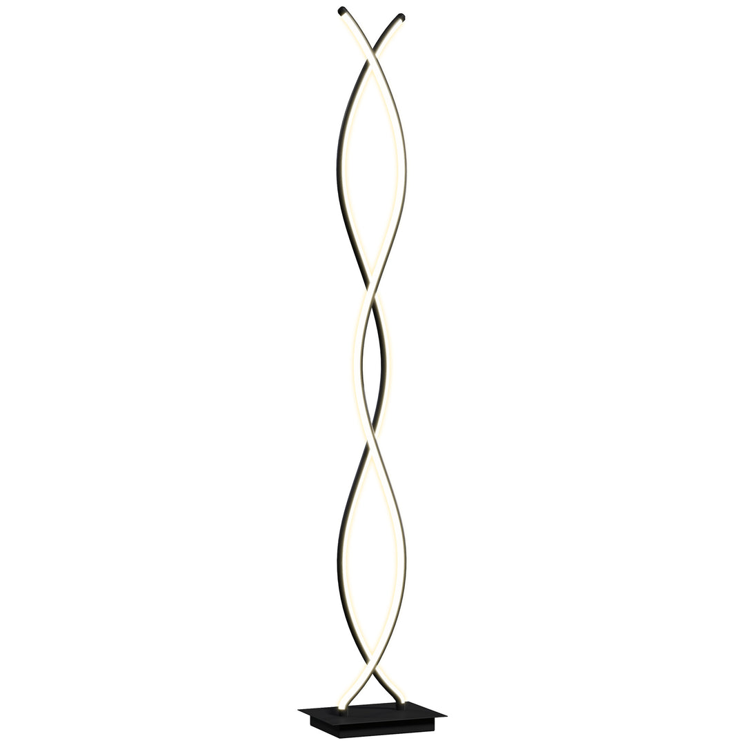 LED-gulvlampe dæmpbar 144 cm gulvlampe med fodkontakt sort