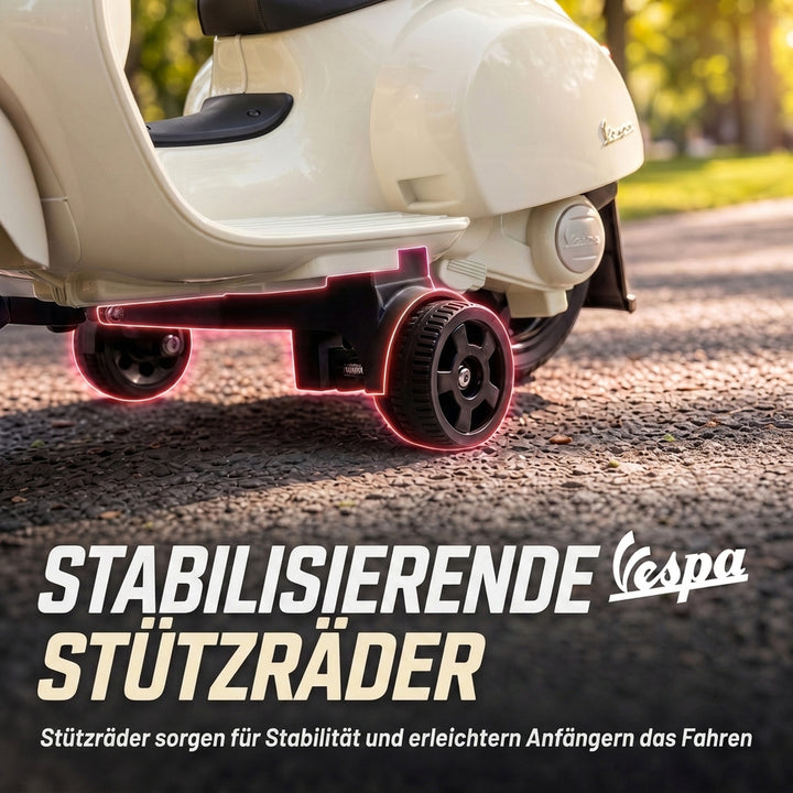 Elmotorcykel til børn Mini Vespa GTS 6V Elmotorcykel Hvid