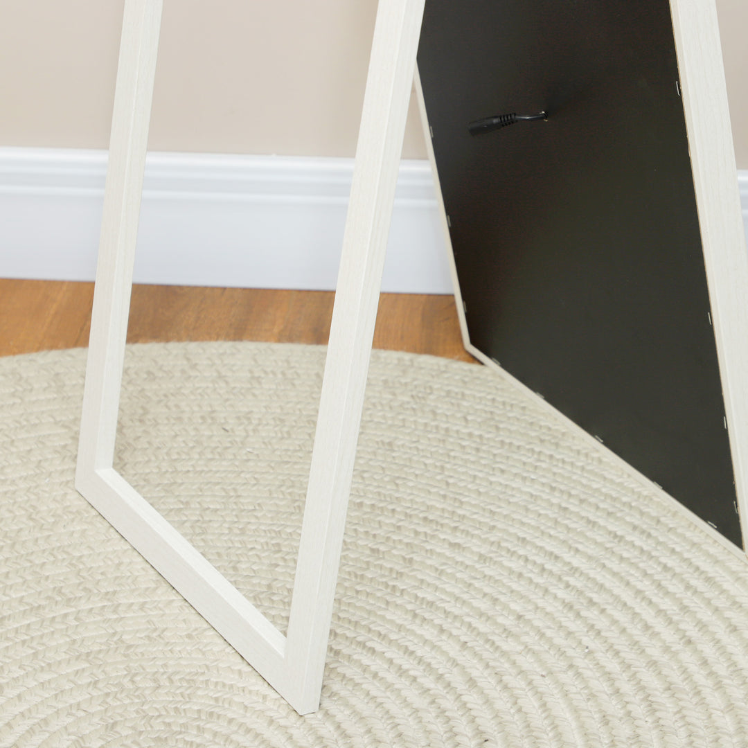 Helfigursspejl, 40x160 cm, led-belysning, touch-betjening, dæmpbar, 3 farver, hvid