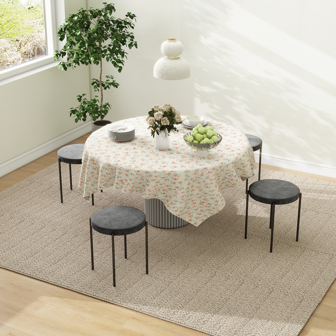 Køkkenskamler sæt med 4, stabelbar, velvet look, op til 100 kg, stålstel, 41,5 x 41,5 x 46 cm, mørkegrå