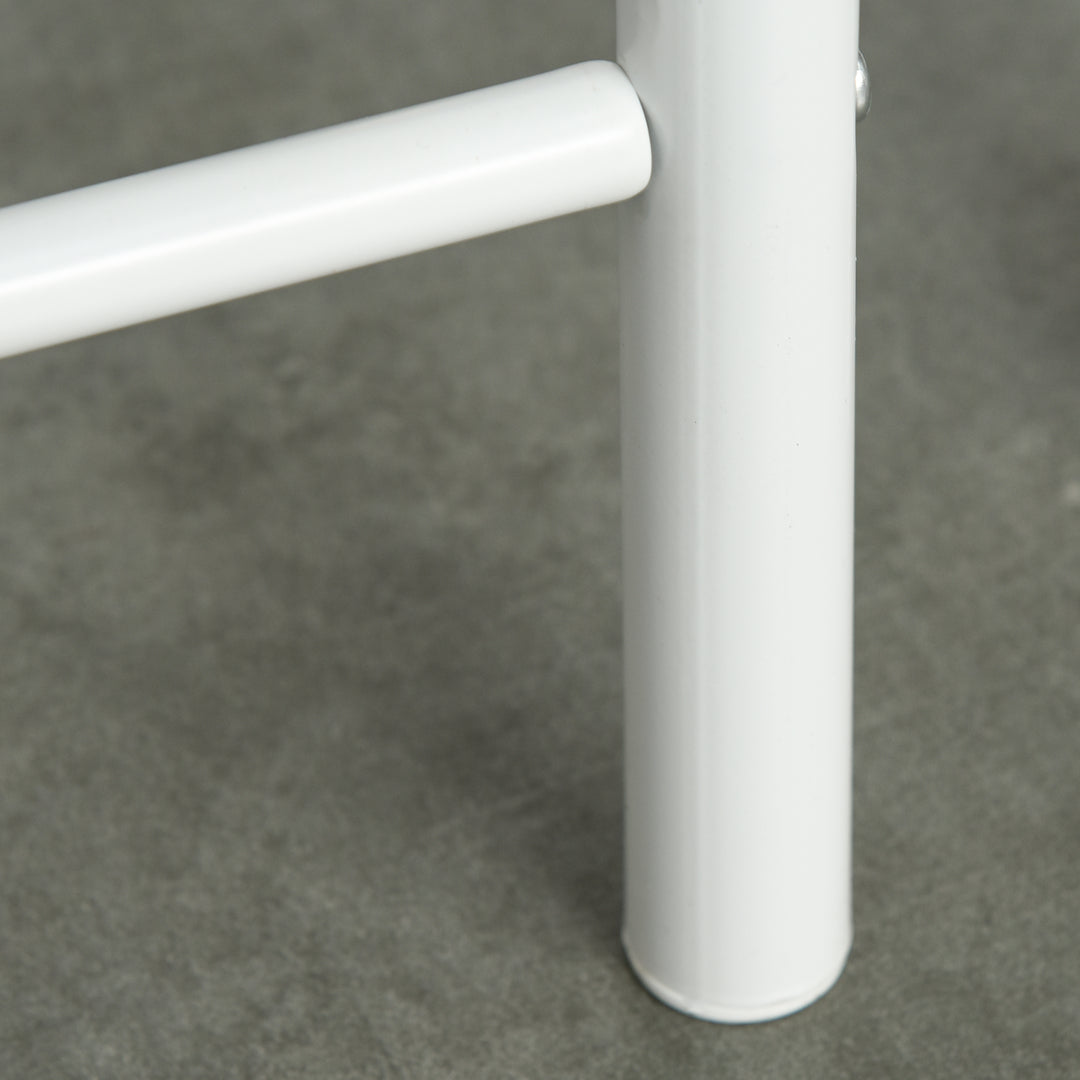 Barbordsæt barbord med 2 barstole spisesæt køkkenbord med opbevaringshylde spisebord til spisestue, køkken, hvid