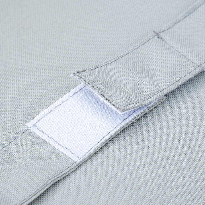 Havemøbelsæt til 3 personer med sidebord og sofa med hynder, l-formet udendørs aluminium, cremehvid