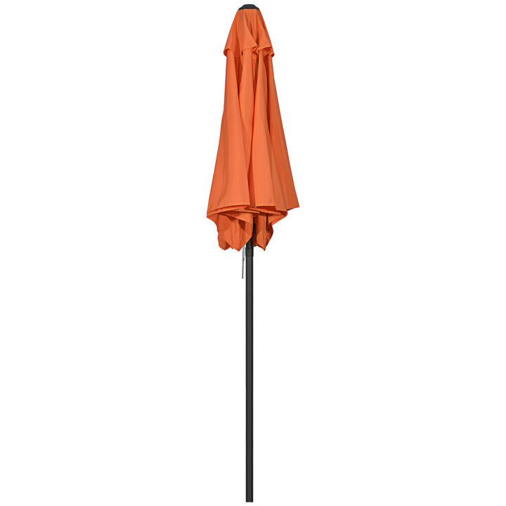 Parasol ø196 cm, sekskantet balkonparasol til strand, balkon, have, orange
