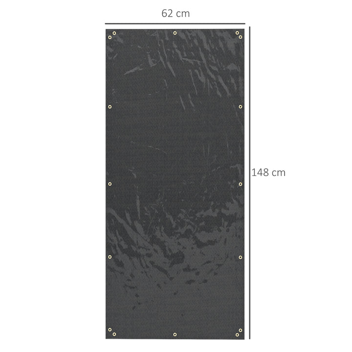 Brændehyldebetræk, sæt med 2, vejr- og støvtæt, 148 x 62 cm, sort