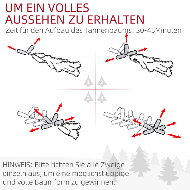 Juletræ 1,8 m kunstig gran juletræ 1000 grene metalfod pvc grøn ø120 x 180h cm