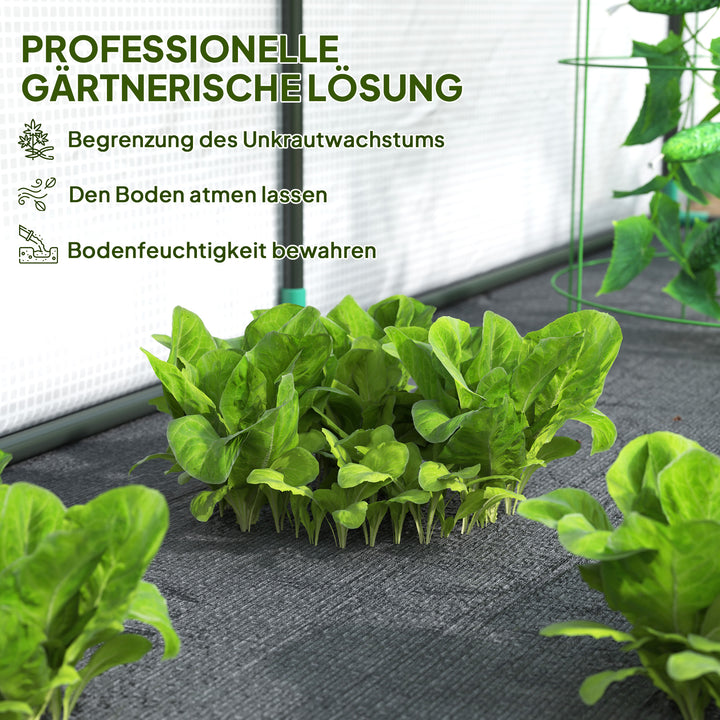 Vægmonteret drivhus, tilgængeligt plantehus, plastikpresenning, 300 x 80 x 157 cm, hvid