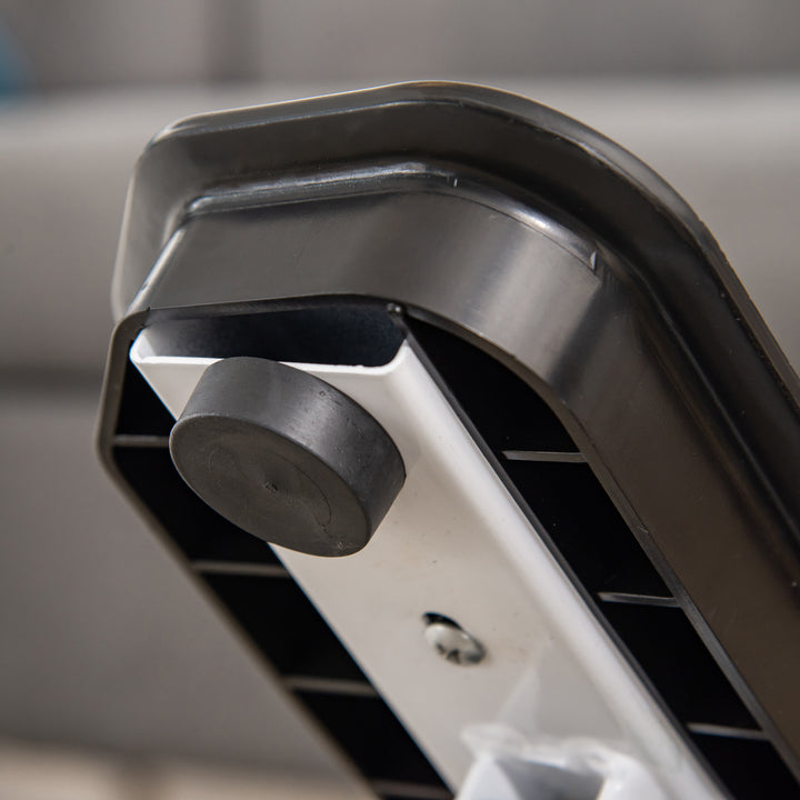 Mini stepper til hjemmet, skridsikker op-ned stepper med lcd-display, stepper hjemmetræner med to store pedaler, stål, sort