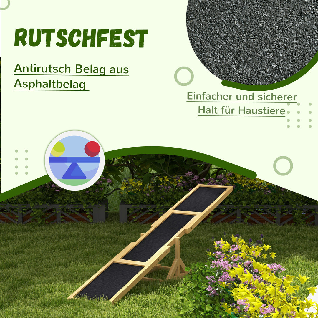 Hundevippe til agilitytræning, skridsikker, bæreevne op til 50 kg, 180 x 30 x 30 cm