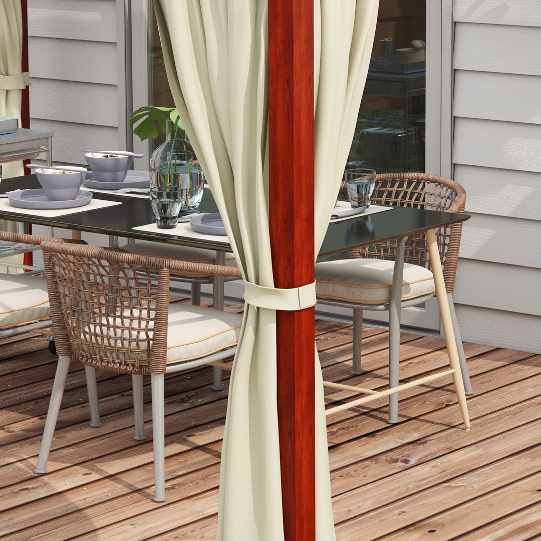 Udtrækkelig havepergola, vejrbestandig, inklusive monteringsbeslag, beige