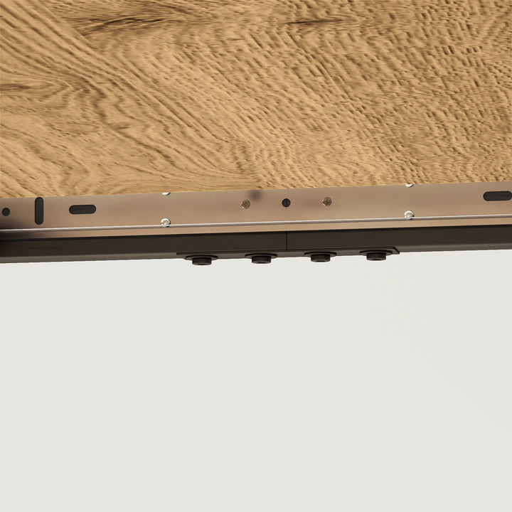 Udtrækkeligt spisebord, udvideligt bord til 6-8 personer, køkkenbord med massive stålben