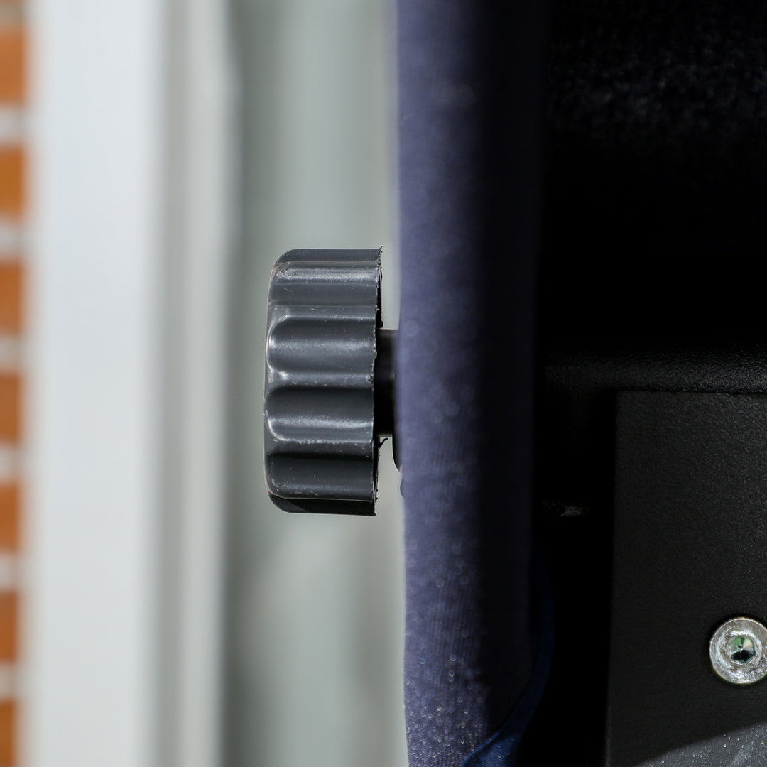 3-personers havegynge med justerbar baldakin, 198 x 118 x 168 cm, mørkegrå