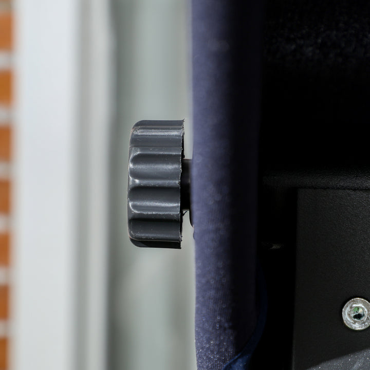 3-personers havegynge med justerbar baldakin, 198 x 118 x 168 cm, mørkegrå