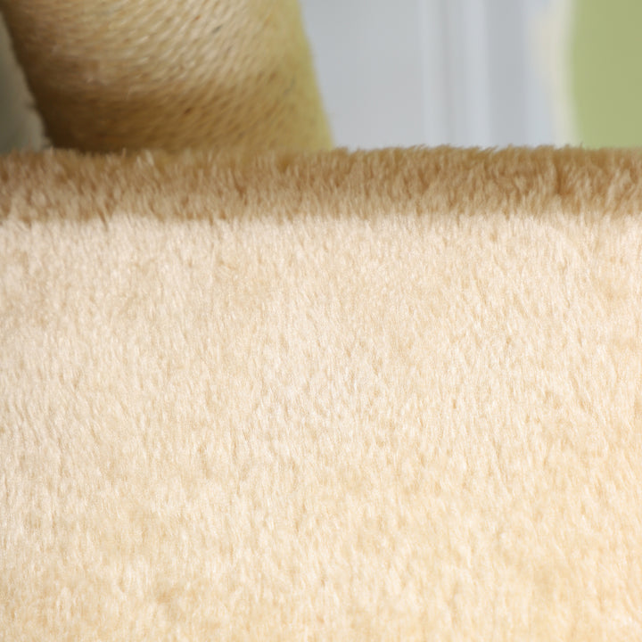 Kæledyrstrapper kattetrapper hundetrapper 3 trin trapper til katte og hunde plys creme 45 x 35 x 34 cm