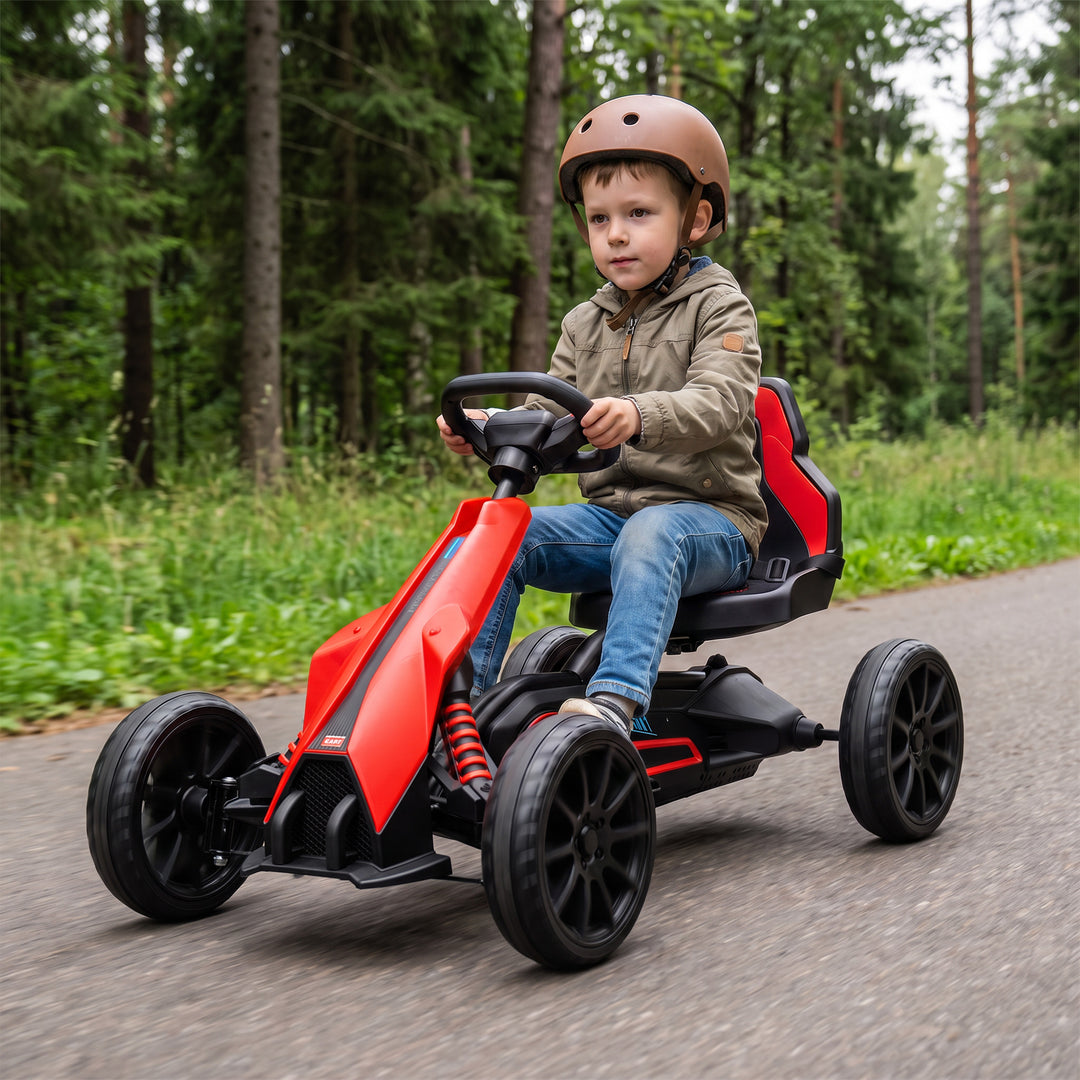 Elektrisk gokart til børn 12V 3-5 km/t gokart til 3-8-årige, rød
