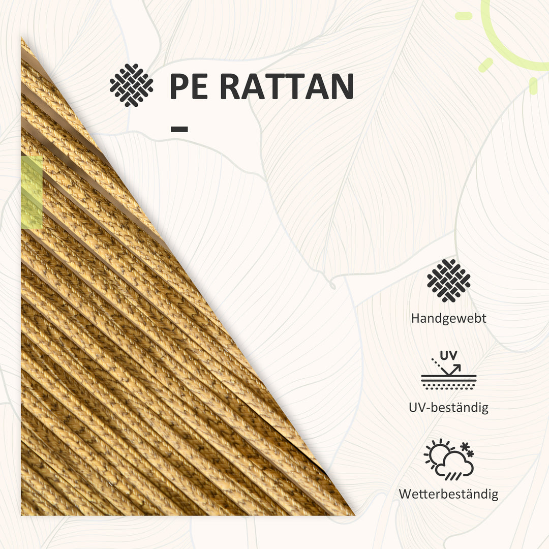 Rattan havemøbelsæt, 3 dele, sæde- og ryghynder, kunstig rattan, metalramme, grøn