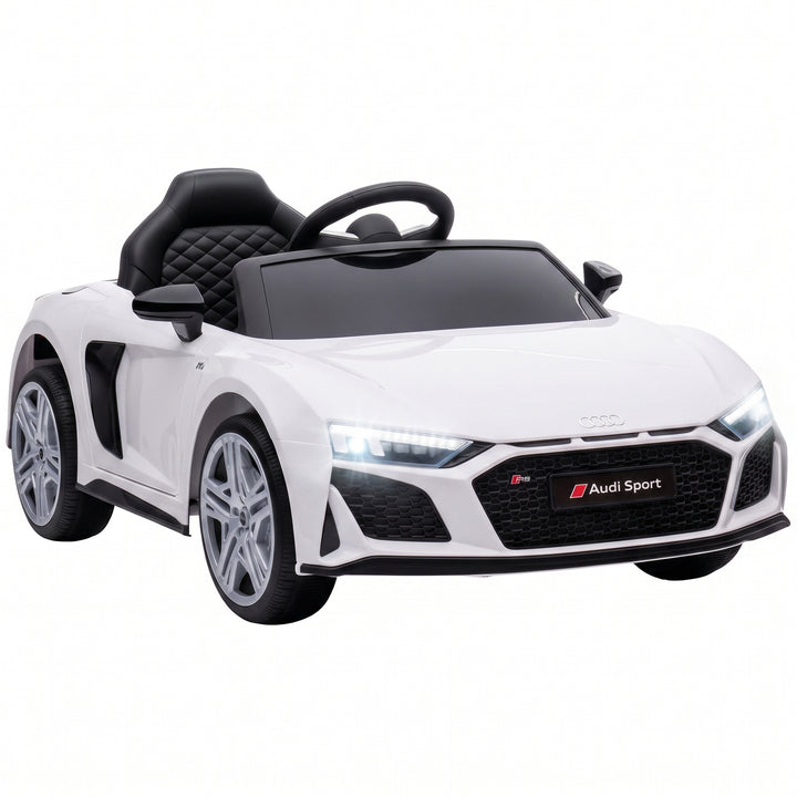 Elbil til børn Audi R8 12V fjernbetjening til børnebil hvid