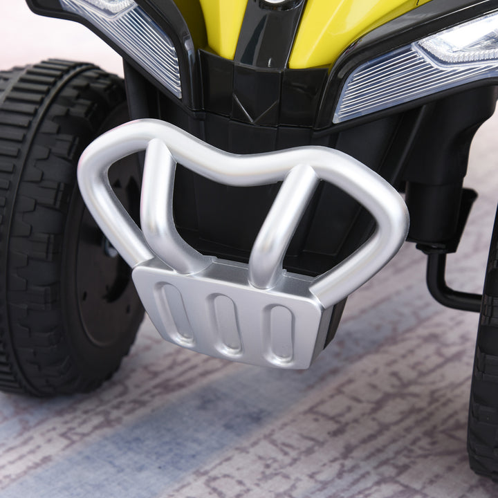 Børnebil pedalbil med fodrutschebane børnebil børnekøretøj til 18-36 måneder let musik plastik stål gul 67,5 x 38 x 44 cm