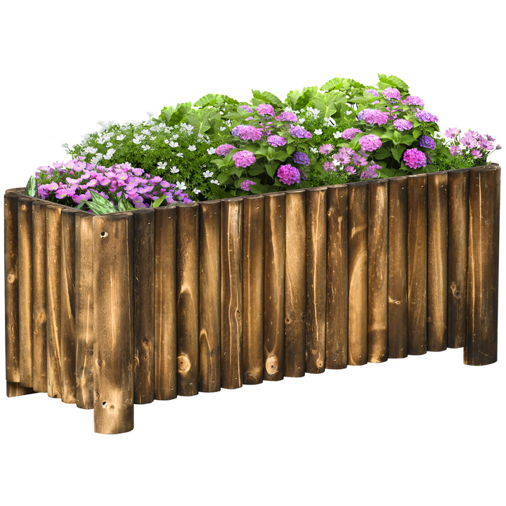 Højbedplanter urtebed grøntsagsbed blomsterkasse, grantræ 100x38,5x40 cm