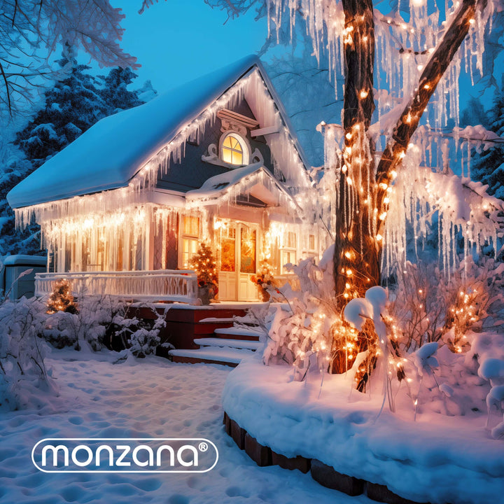 Lyskæde i form af smukke istapper, 40 LED'er, 10,4 meter