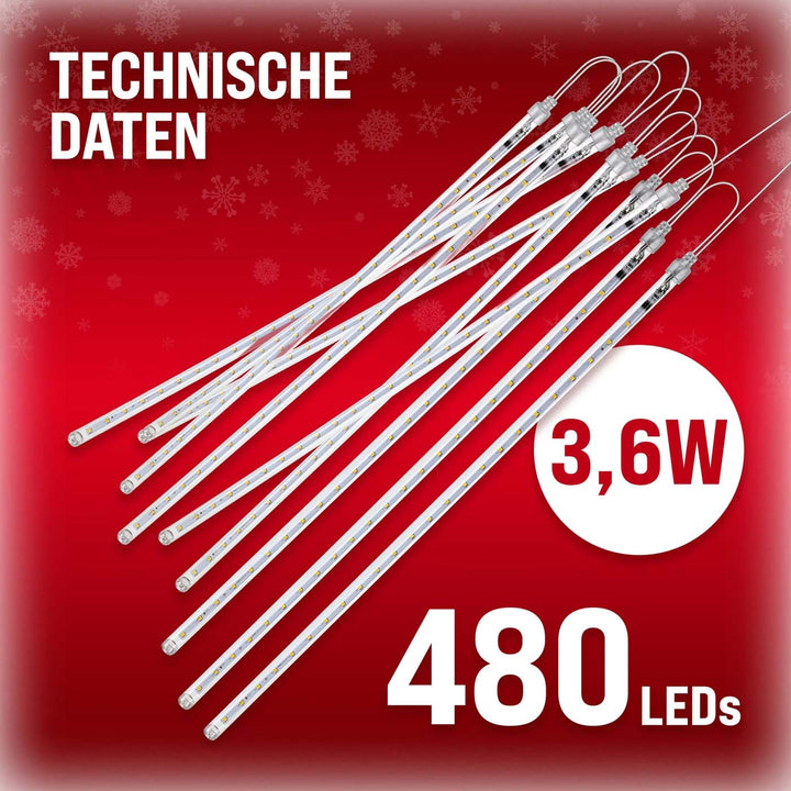 Farverig julelys i diamantregn-design