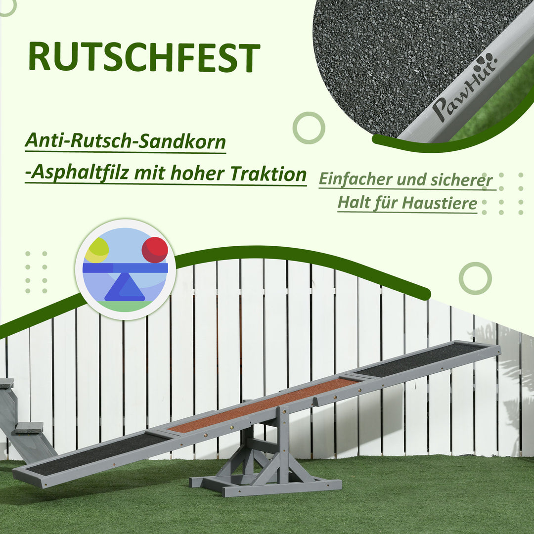 Hundevippe aqulity vippe hundesportsvippe, 180 x 30 x 30 cm, grå + brun